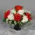 Grave Pot Artificial Silk Flowers Xmas Red Glittery Roses & Ivory (White) Roses