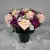 Grave Pot Artificial Silk Flowers Peach and Purple Open Roses Memorial Crem