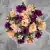 Grave Pot Artificial Silk Flowers Peach and Purple Open Roses Memorial Crem