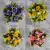 Grave Pot Artificial Silk Various Roses Rosebud & Mini-Roses Arrangement