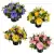 Grave Pot Artificial Silk Various Roses Rosebud & Mini-Roses Arrangement