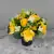 Grave Pot Artificial Silk Various Roses Rosebud & Mini-Roses Arrangement
