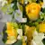 Grave Pot Artificial Silk Various Roses Rosebud & Mini-Roses Arrangement