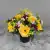 Grave Pot Artificial Silk Various Roses Rosebud & Mini-Roses Arrangement