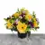 Grave Pot Artificial Silk Various Roses Rosebud & Mini-Roses Arrangement