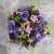 Grave Pot Artificial Silk Flowers Purple Roses/Rosebud & Mauve/Pink Mini-Roses