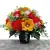 Yellow Anemone & Red Carnations | Artificial Flower Pot | Grave/Memorial/Crem