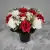 Grave Pot Artificial Flowers Red and White Open Roses Memorial Crem