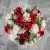 Grave Pot Artificial Flowers Red and White Open Roses Memorial Crem