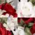 Grave Pot Artificial Flowers Red and White Open Roses Memorial Crem