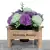 Grave Pot Artificial Silk Flowers Wood Memorial Bench Lilac Honeydew Carnations
