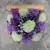 Grave Pot Artificial Silk Flowers Wood Memorial Bench Lilac Honeydew Carnations