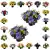 Matching Pair of Grave Pots with Artificial Grave Flowers (Various Designs)