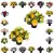 Matching Pair of Grave Pots with Artificial Grave Flowers (Various Designs)
