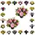 Matching Pair of Grave Pots with Artificial Grave Flowers (Various Designs)