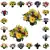 Matching Pair of Grave Pots with Artificial Grave Flowers (Various Designs)