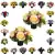 Matching Pair of Grave Pots with Artificial Grave Flowers (Various Designs)