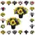 Matching Pair of Grave Pots with Artificial Grave Flowers (Various Designs)