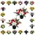 Matching Pair of Grave Pots with Artificial Grave Flowers (Various Designs)