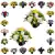 Matching Pair of Grave Pots with Artificial Grave Flowers (Various Designs)