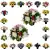 Matching Pair of Grave Pots with Artificial Grave Flowers (Various Designs)