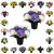 Matching Pair of Grave Pots with Artificial Grave Flowers (Various Designs)