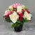 Artificial Grave Pot Flowers Pink & Cream Roses/Rosebud/Mini-Roses Memorial Crem