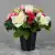 Artificial Grave Pot Flowers Pink & Cream Roses/Rosebud/Mini-Roses Memorial Crem