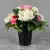 Artificial Grave Pot Flowers Pink & Cream Roses/Rosebud/Mini-Roses Memorial Crem