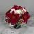 Grave Pot Artificial Flowers Xmas Red Poinsettias & Ivory Carnations Snowy Cones