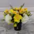 Yellow Cosmos & Cream Carnations | Artificial Flower Pot | Grave/Memorial/Crem