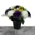 Grave Pot Artificial Silk Flowers Purple Honeydew Carnations/Yellow Mini Roses