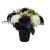 Grave Pot Artificial Silk Flowers Purple Honeydew Carnations/Yellow Mini Roses